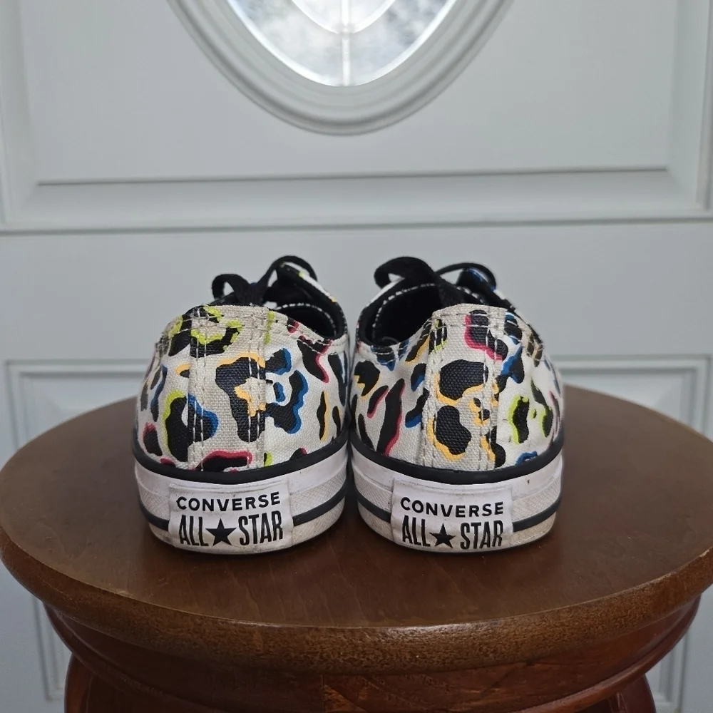 Converse Girls All Star Low Sneakers Rainbow Leopard